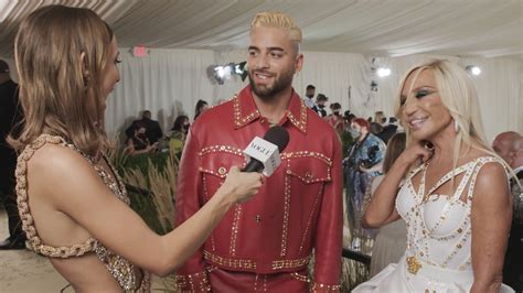 maluma and donatella versace|Donatella Versace & Maluma on Their Bedazzled Met Outfits.